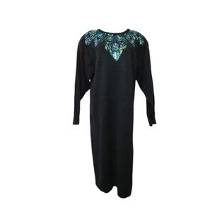 VTG 80s Lady Darian beaded sweaterdress